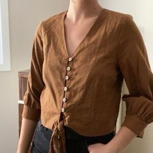 Linen Blend Blouse